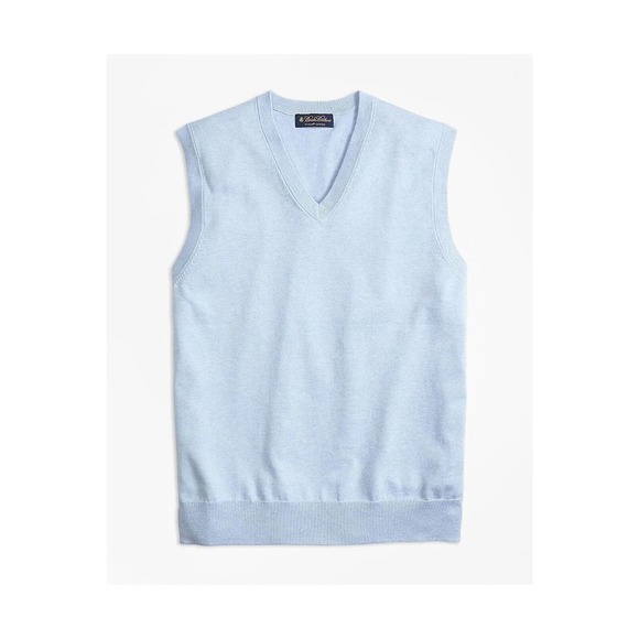 Brooks Brothers Other - NWT Brooks Brothers Supima Cotton V-neck Sweater Vest Blue Men's Size XL H14215